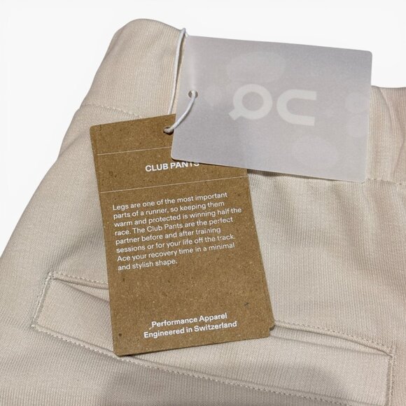 On Running Women’s Club Pants Joggers Silver Beige Large NWT - Picture 7 of 12